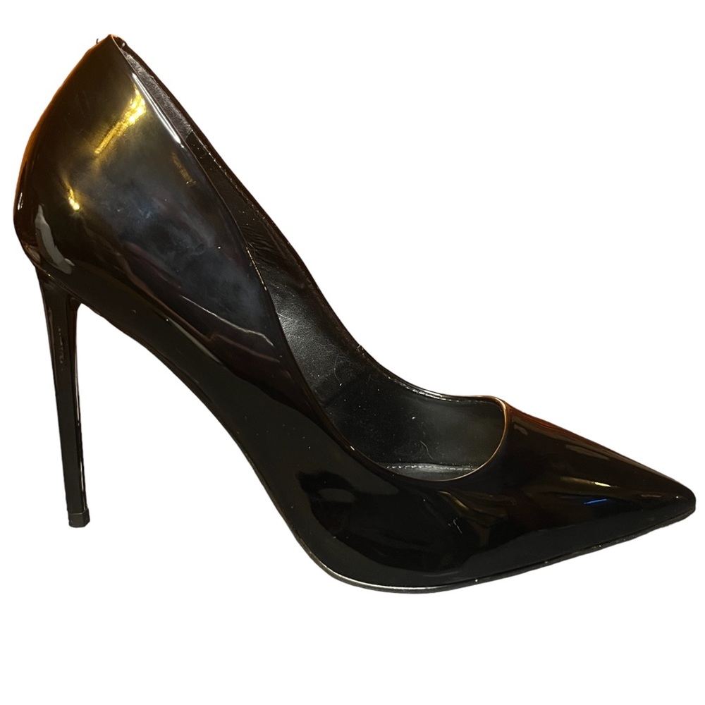 Steve Madden- VALA-Black Patent Leather Stiletto Heels